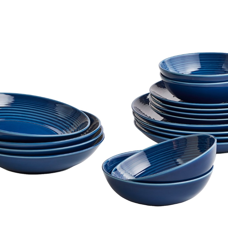 Buy Royal Doulton Gordon Ramsay Maze Denim Blue 16pc Dinner Stoneware ...