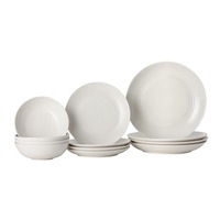 Royal Doulton Gordon Ramsay Maze White 12pc Dinner Stoneware Set - Set of 12