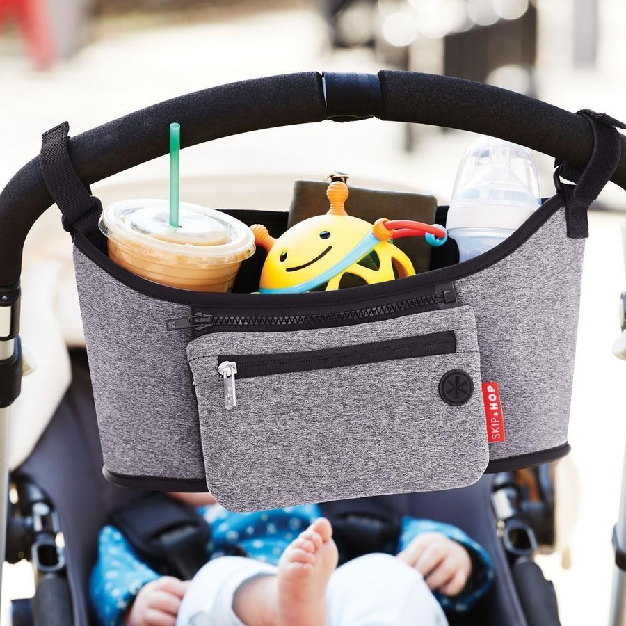 Skip Hop Grab & Go Pram / Stroller Organiser - Heather Grey