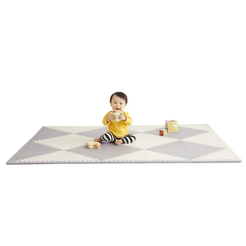 Buy SKIP HOP PLAYSPOT GEO FOAM PLAY MAT FLOOR TILES KIDS BABY CREAM / GREY MyDeal