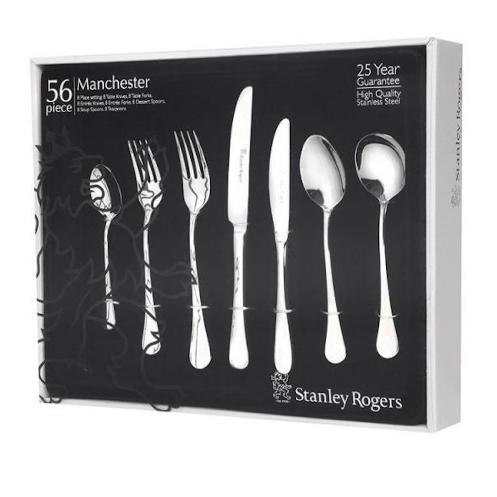 Stanley Rogers 56 Piece Stainless Steel Manchester Cutlery Set - 56pc