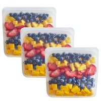 Stasher Sandwich Reusable Sandwich Bag Clear 828ml - Set of 3