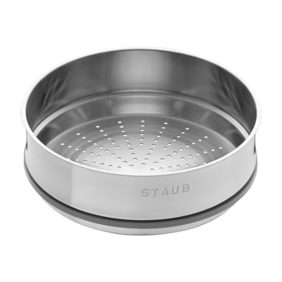 Staub Round Cast Iron Cocotte with Steamer 26cm - Black