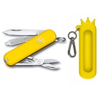 Victorinox Swiss Army Classic Sunny Side Knife + Case Bundle