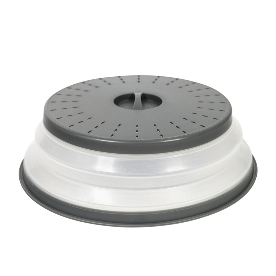 Tovolo Collapsible Microwave Food Cover Anti-Splatter 26cm Charcoal - Set of 2