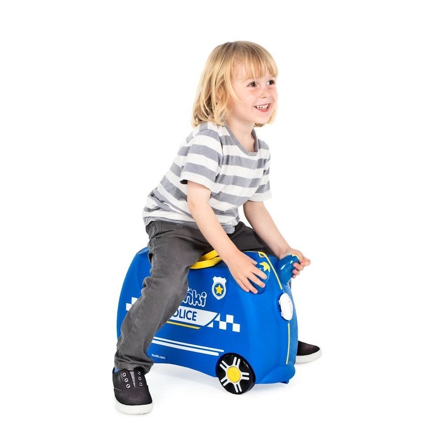 Trunki Ride on Kids Suitcase Luggage Toy Box - Percy Police