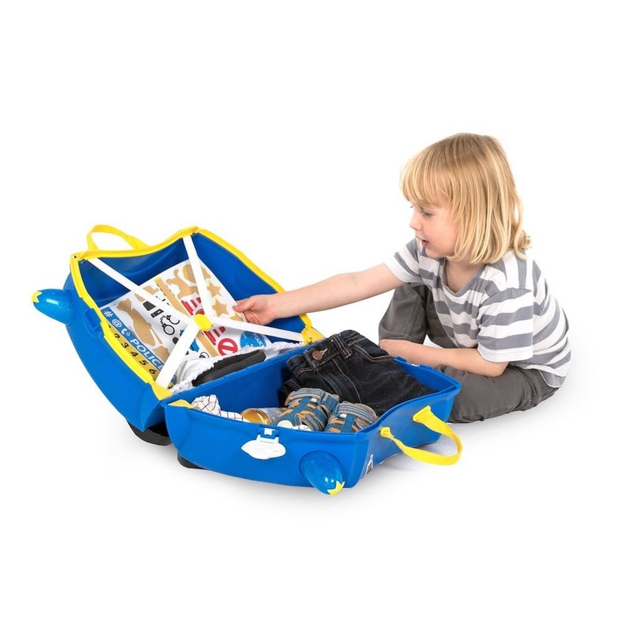 Trunki Ride on Kids Suitcase Luggage Toy Box - Percy Police