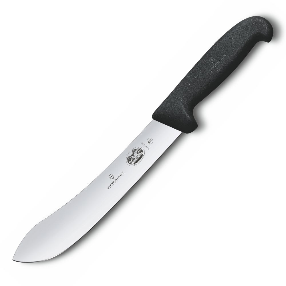 Victorinox Butchers 18cm Knife Wide Tip Blade Fibrox - Black 5.7403.18