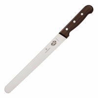 Victorinox Slicing Knife Round Wavy Edge Knife 25cm Wood Handle