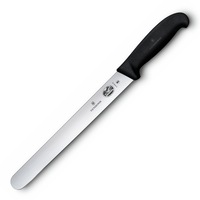 Victorinox Slicing 30cm Knife Round Plain Edge Fibrox Black 5.4203.30