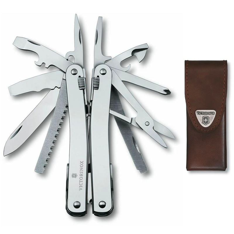 Buy VICTORINOX SWISSTOOL SPIRIT X MULTITOOL + LEATHER POUCH 35265 MyDeal