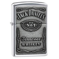 Zippo Jack Daniel's Label Pewter Chip Lighter - High Polished Chrome