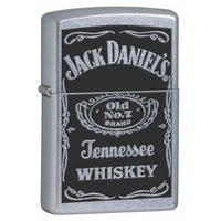 Zippo Jack Daniels Label Street Chrome Windproof Lighter