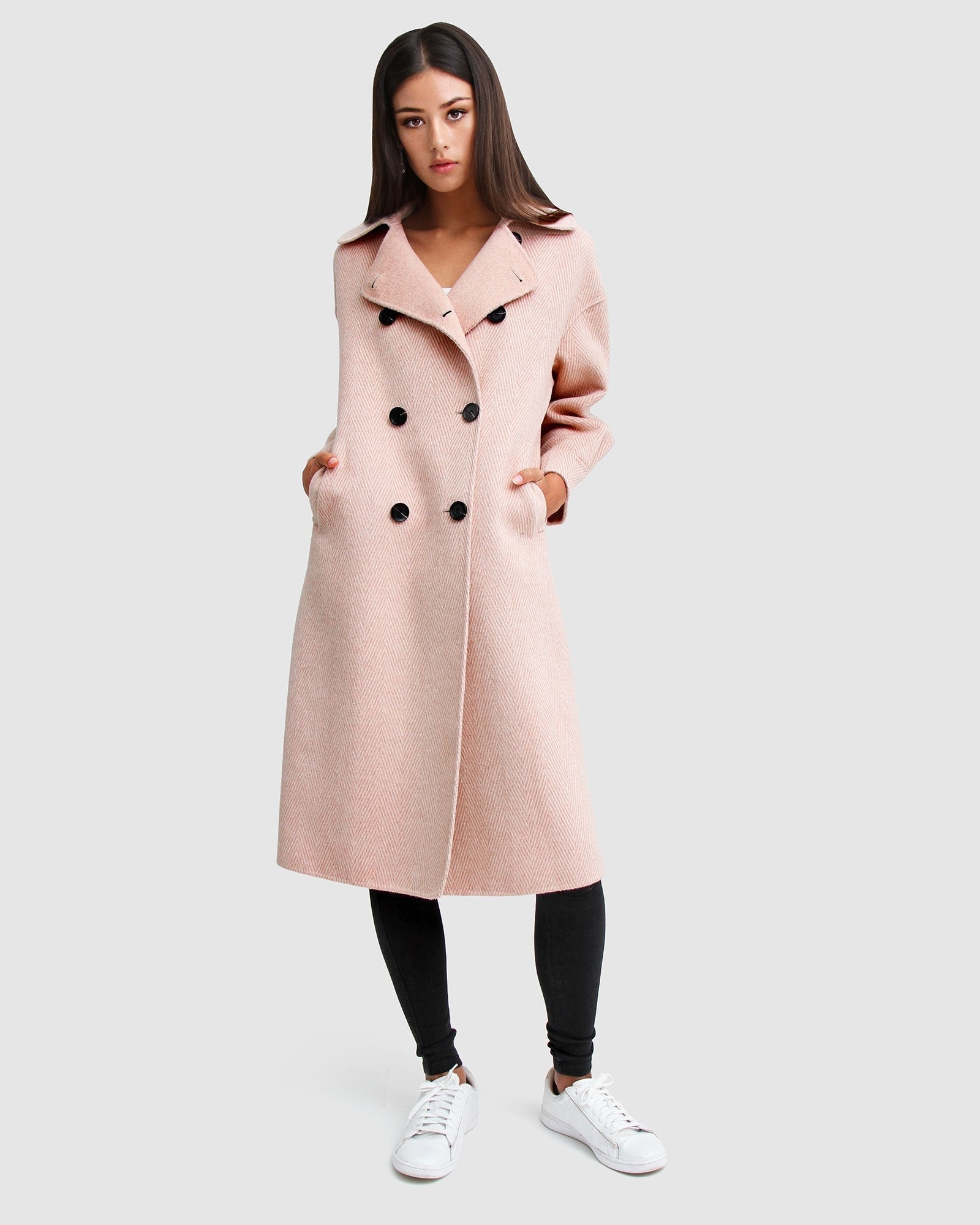 Dusty rose 2025 wool coat