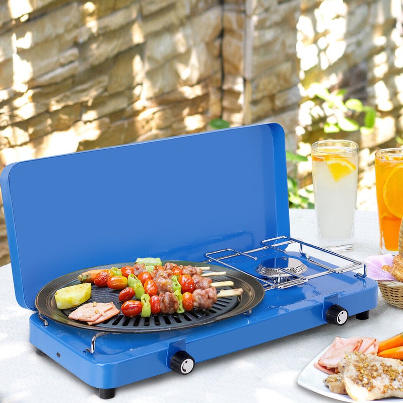 Buy CAMPLUX Camping Stove 2 Burner Gas Portable Butane BBQ Stove Cooker