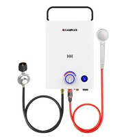 Camplux New 10L Portable Gas Water Heater System 2-in-1 Knob Outdoor Shower Kit