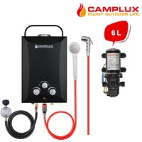 CAMPLUX Portable Gas Hot Water Heater Camping LPG Hot Water System 12V Pump RV