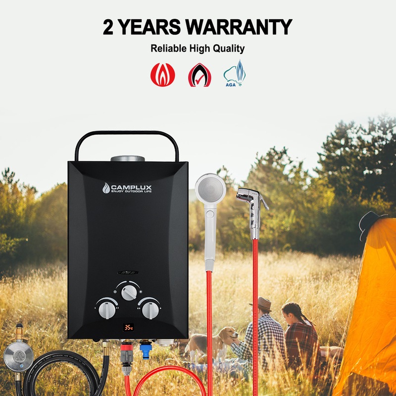 Buy CAMPLUX Portable Gas Hot Water Heater LPG Camping Pump Hose
