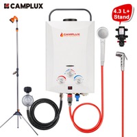 CAMPLUX Portable Gas Hot Water Heater With Pump Stand Shower Hot Water System Outdoor Caravan