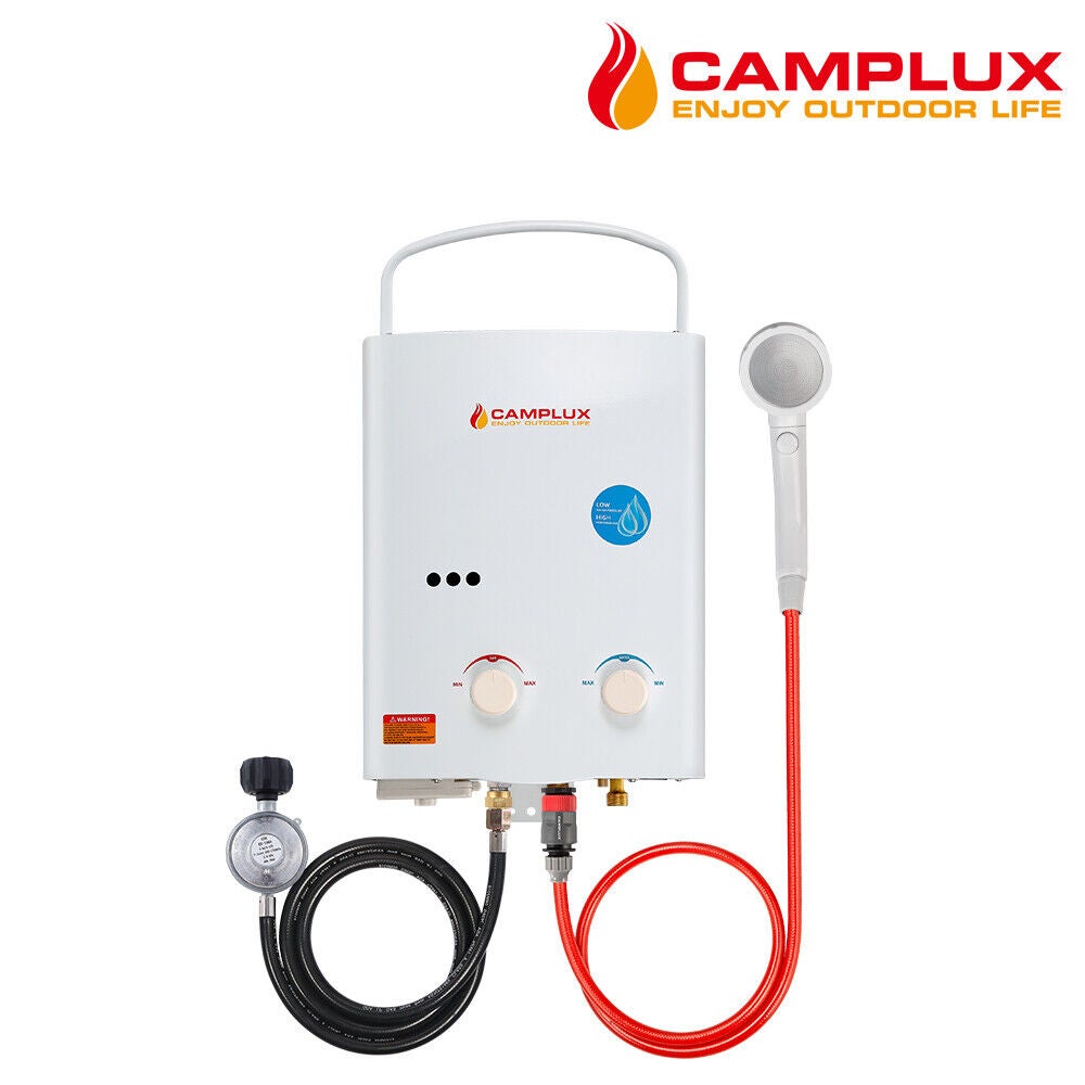 CAMPLUX Gas Water Heater 8L/Min Outdoor Camping Caravan Instant Hot Shower