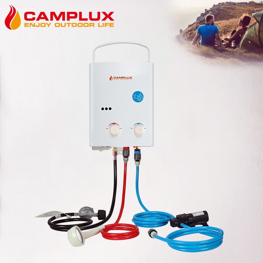 CAMPLUX Portable Gas Hot Water System Outdoor Camping Shower Caravan Instant Pump pack