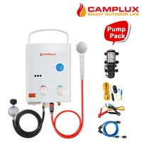 CAMPLUX Portable Gas Hot Water System Water Pump Camping Hose Fittings