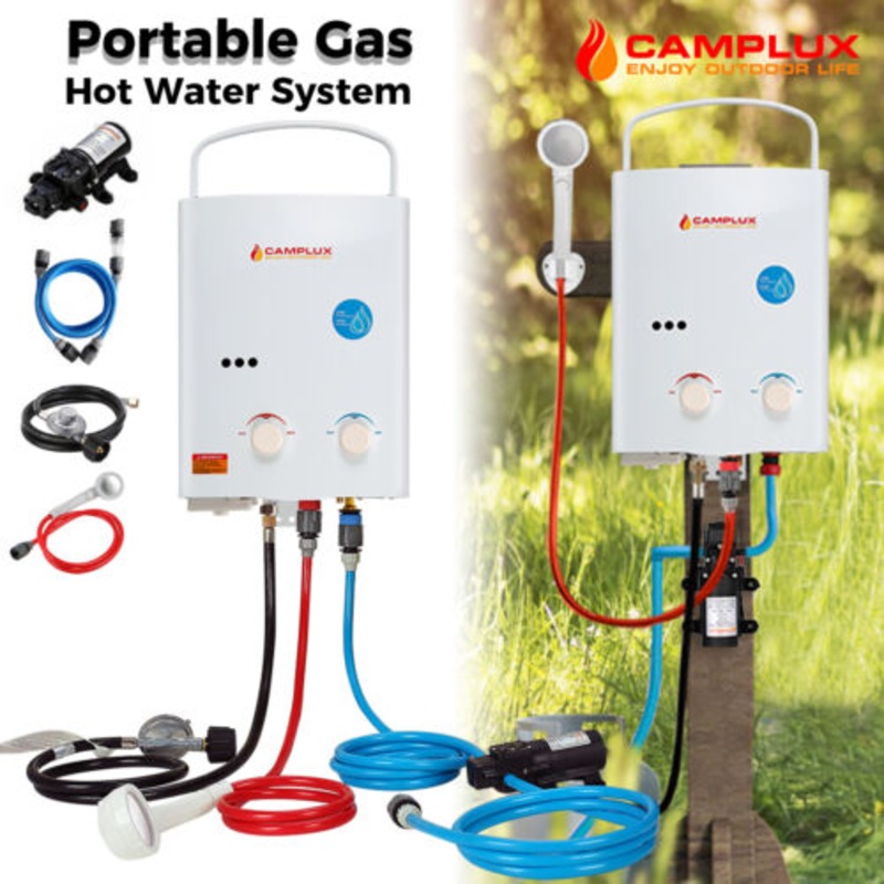 Buy CAMPLUX Tankless Gas Hot Water System with 12V Water Pump and