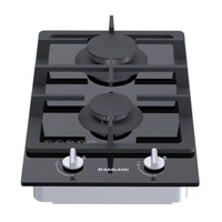 GASLAND chef 30cm Gas Cooktop 2 Burners Black Glass Build-in Cooking Stove Hob AU Plug