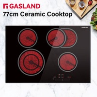 GASLAND chef 77cm 4-Zone Electric Ceramic Cooktop, 220V-240V Hard Wired Built-in Stove Top, Kitchen Electric Cooktops with Slide Sensor Touch Control, Shut Down Procedure Safety Protection