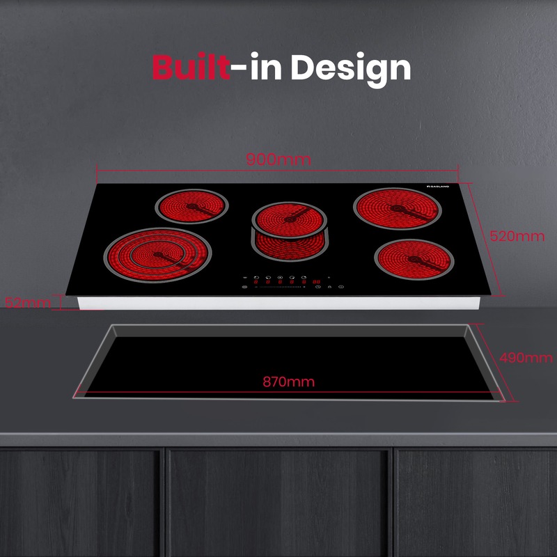 Buy GASLAND chef Ceramic Cooktop 90cm 5 Burners Electric Kitchen Hob
