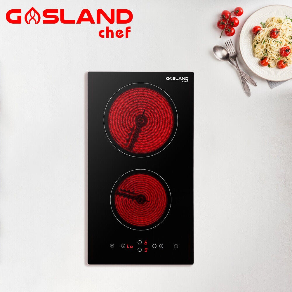 GASLAND chef Ceramic Cooktop Electric Glass 2 Zone Touch Control Kitchen 300mm