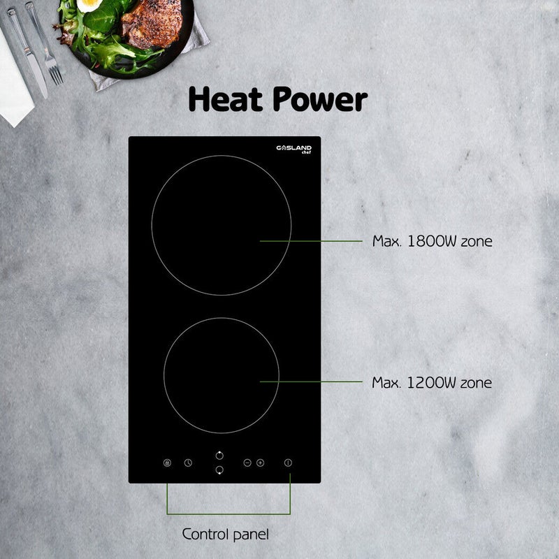 Buy GASLAND chef Ceramic Cooktop 30cm 2 Burners Electric Glass