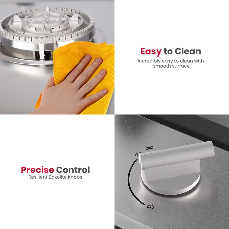 Buy GASLAND chef Gas Cooktop 2 Burners Gas Hob 30cm Stainless Steel