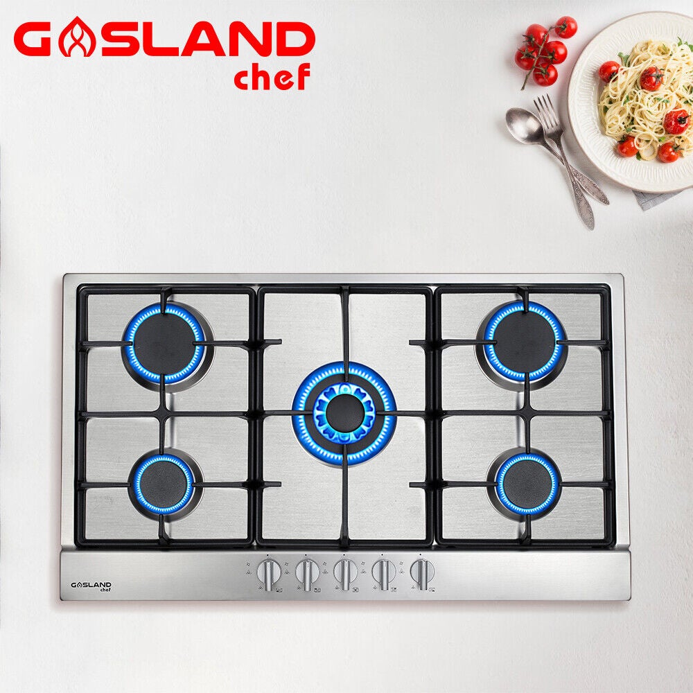GASLAND chef Gas Cooktop 90cm 5 Burners Cooking Hob Stainless Steel NG LPG Cook Top