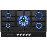 GASLAND chef Gas Cooktop 5 Burners Glass Burner Cooktop Stove Knob NG LPG 90CM