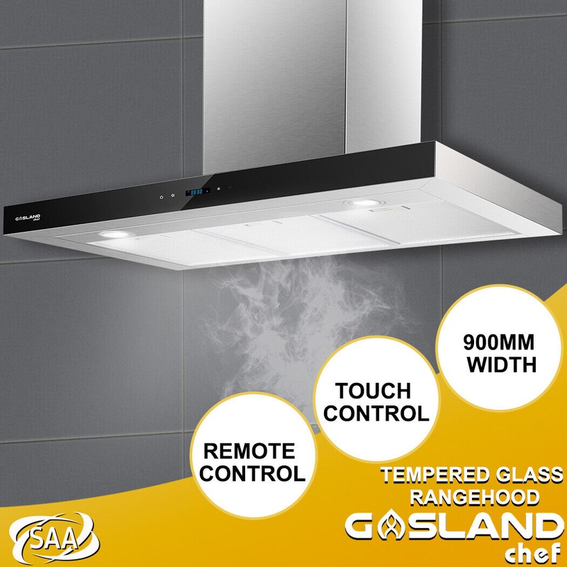 GASLAND chef Wall Mount Canopy Range Hood W/ Remote 90cm MyDeal