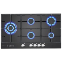 GASLAND New 90cm Black Gas Cooktop 5 Burners Glass Surface Gas Stove NG LPG Available AU PLUG
