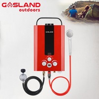 GASLAND Gas Water Heater 8L Outdoor Camping RV LPG Instant Hot Shower System - Red