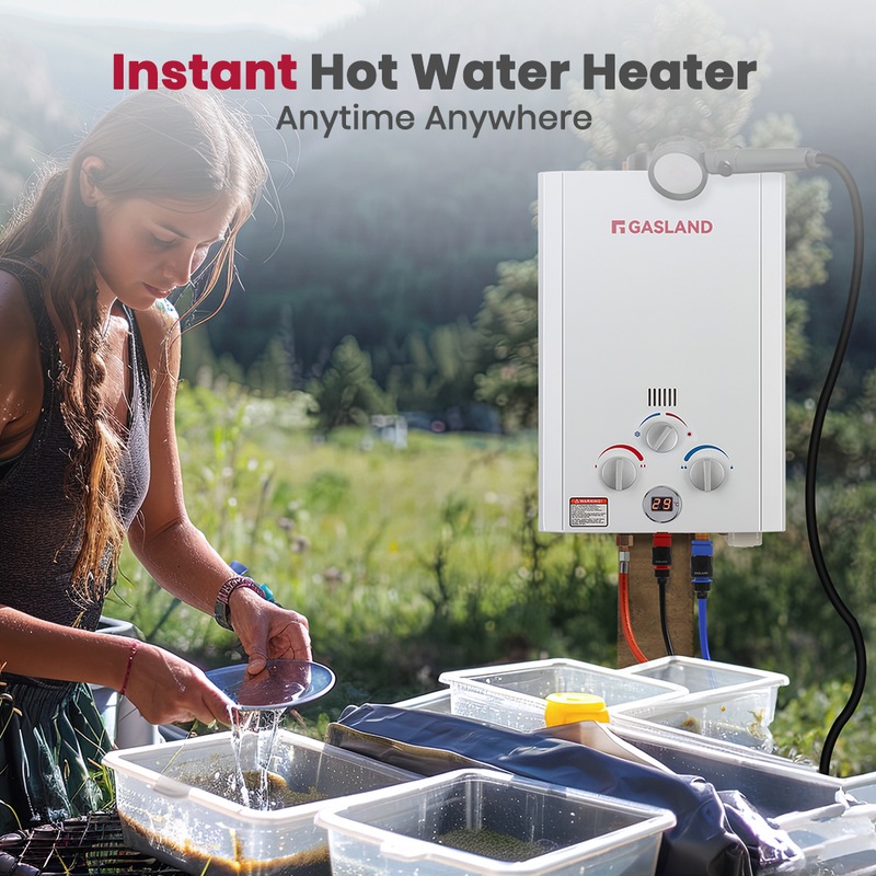 Buy GASLAND Portable Gas Water Heater 8L/Min Caravan Instant Hot Shower