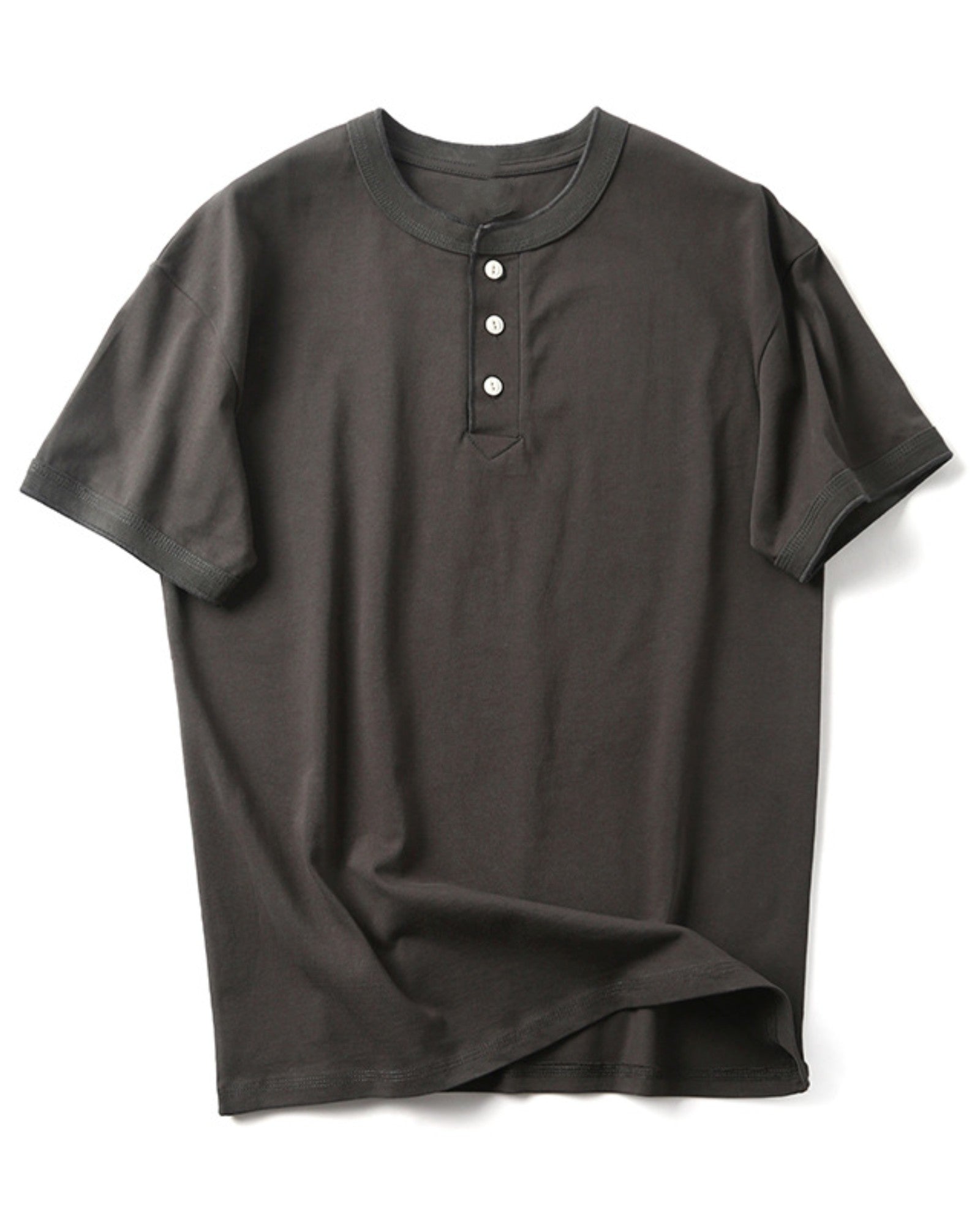 Aulemen Men's Henley Shirts Short Sleeve Casual Lightweight Slim Fit Basic Button T Shirt With Pocket