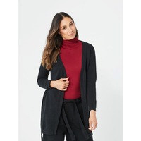 Woman Black Long Sleeves Fashion Casual Cardigan Piper Cardigan - Black