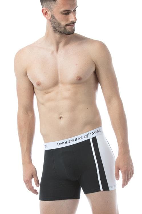 Underwear of Sweden Boxer Shorts- Black/White x 3 pack