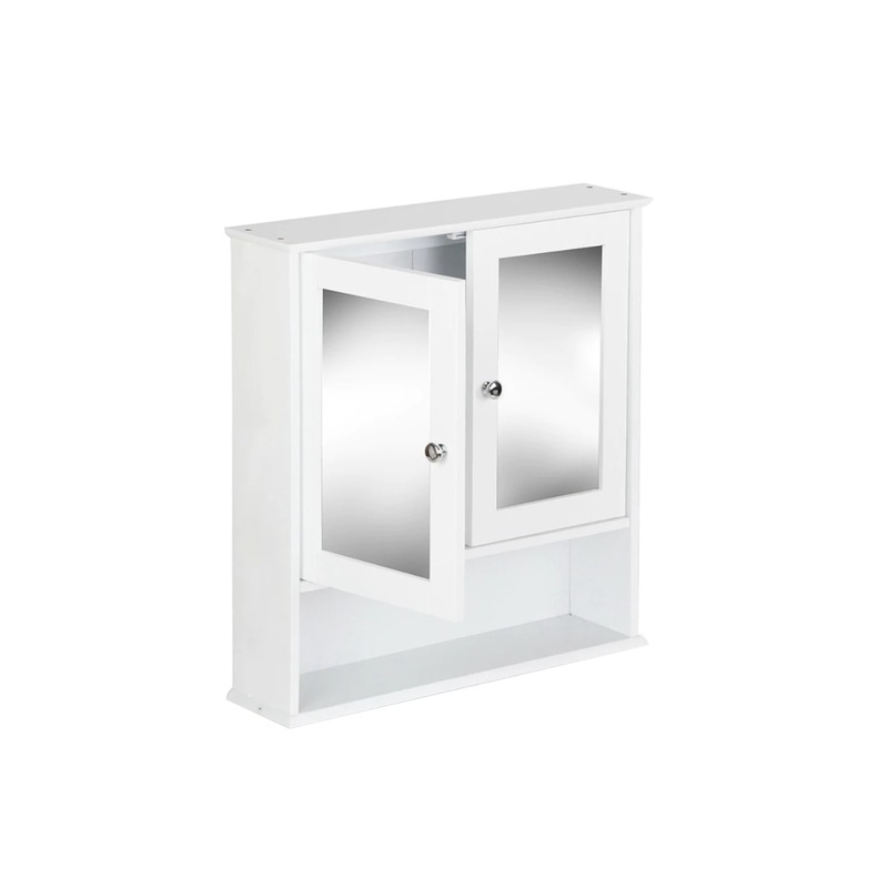 Buy Bathroom Storage with Mirror White 56cm x 58cm MyDeal