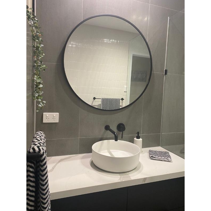 Classic Black Frame Round Mirror 4 Sizes (50cm / 60cm / 70cm / 80cm