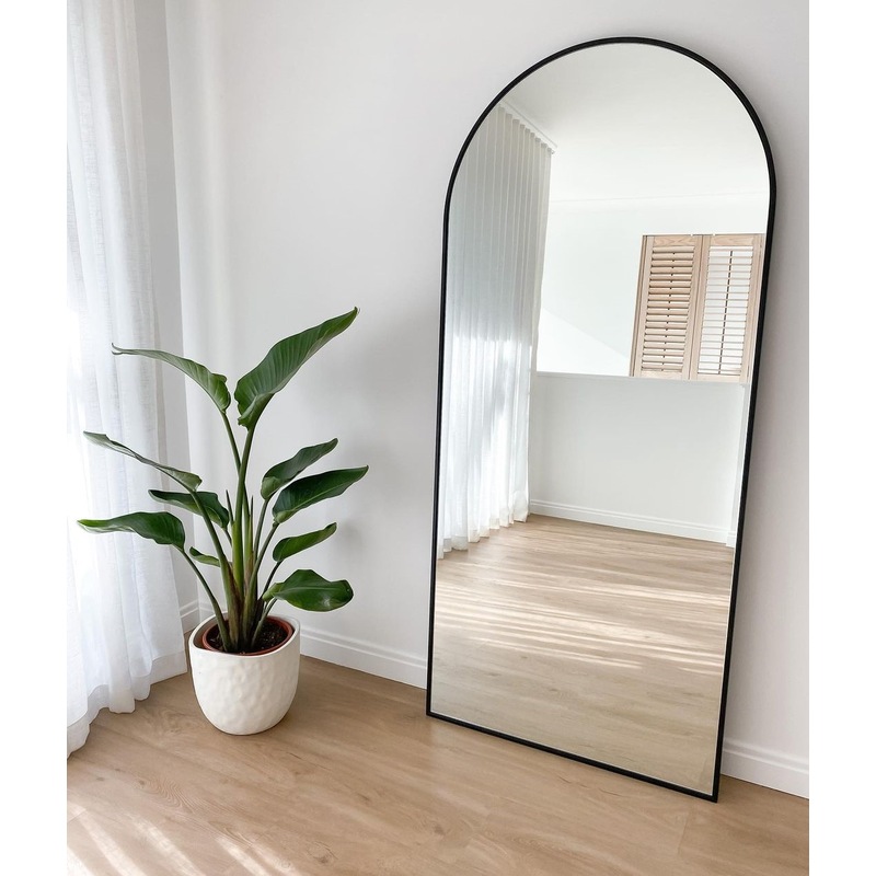 Full Length Black Arch Mirror Metal Frame 2 Sizes Mydeal Black Arch Mirror Metal Frame, Wooden Arch Mirror Full Length