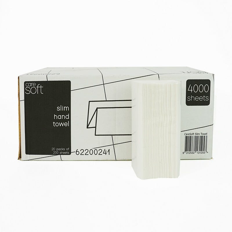 Caresoft Slim Hand Towel 20Pk 200 Sheets