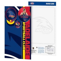 Adelaide Crows AFL Greeting Card with Player BADGE Birthday Fathers Mothers Day