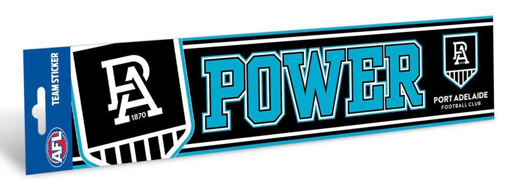 Adelaide Port Power Official AFL Team Logo Bumper Sticker 305mm x 75mm