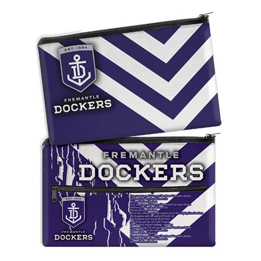 AFL Fremantle Dockers Freo QUALITY LARGE Pencil Case for School Work Stationary