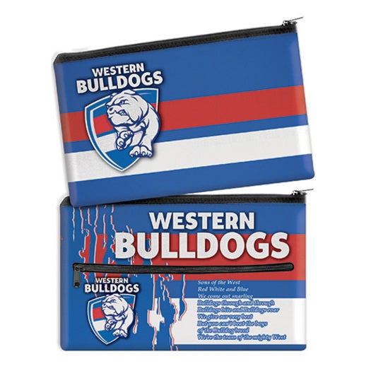 AFL Western Bulldogs QUALITY LARGE Pencil Case for School Work Stationary